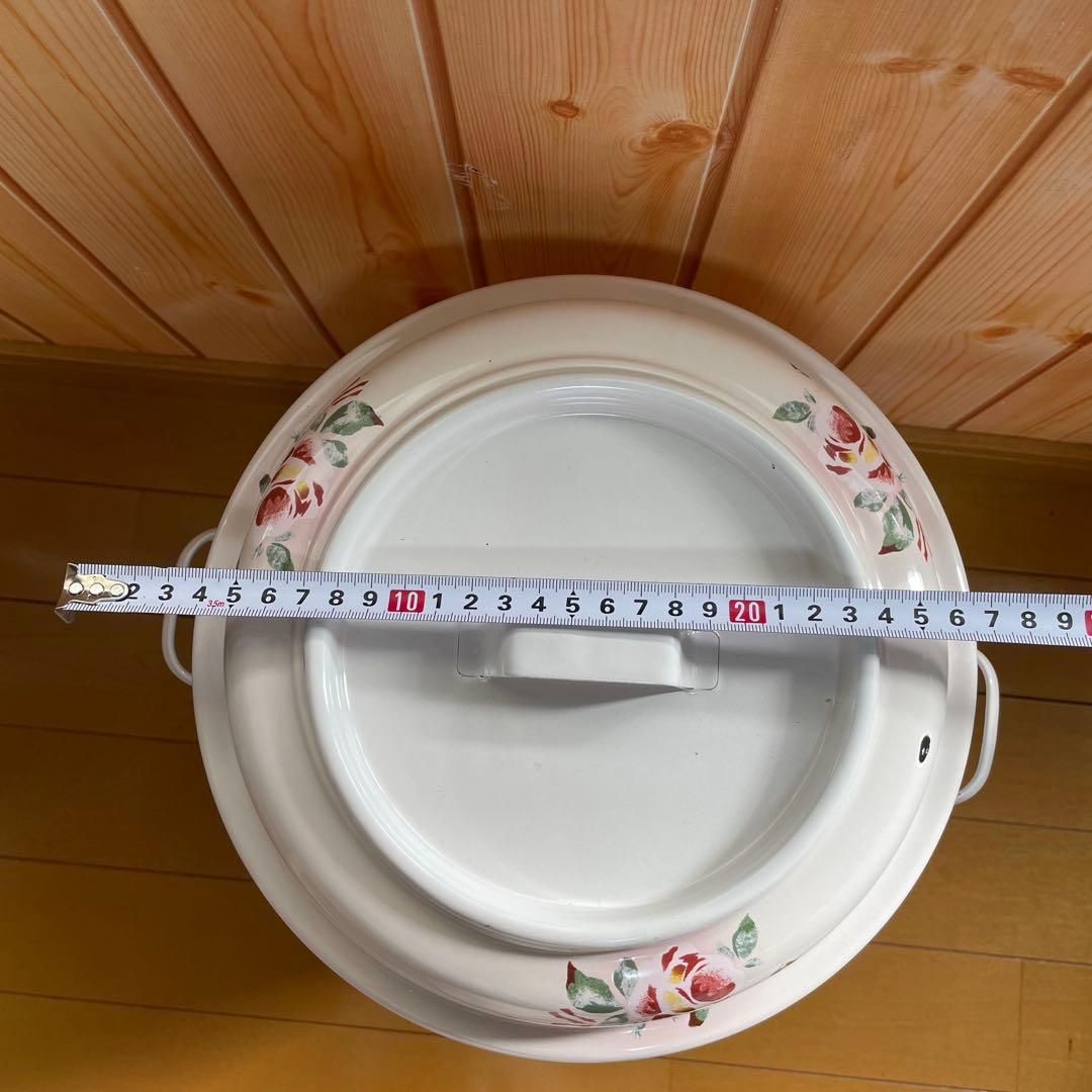 イマン　プリンセスローズ　トラッシュ缶　ホーロー