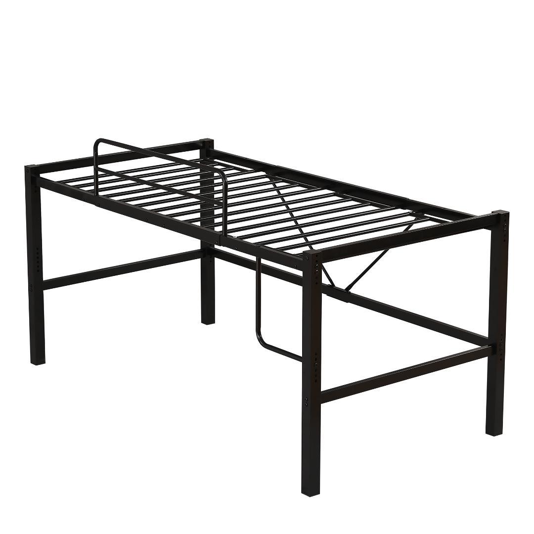 【新品】ロフトベッド シングル 高さ90cm 省スペース スチール製 北欧風