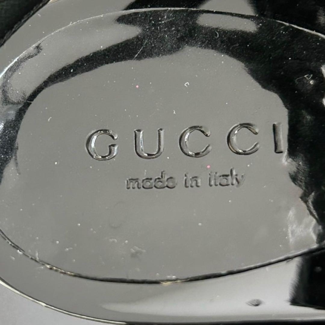 GUCCI ホースビット サンダル　スタッズ　パテントレザー　24.5cm