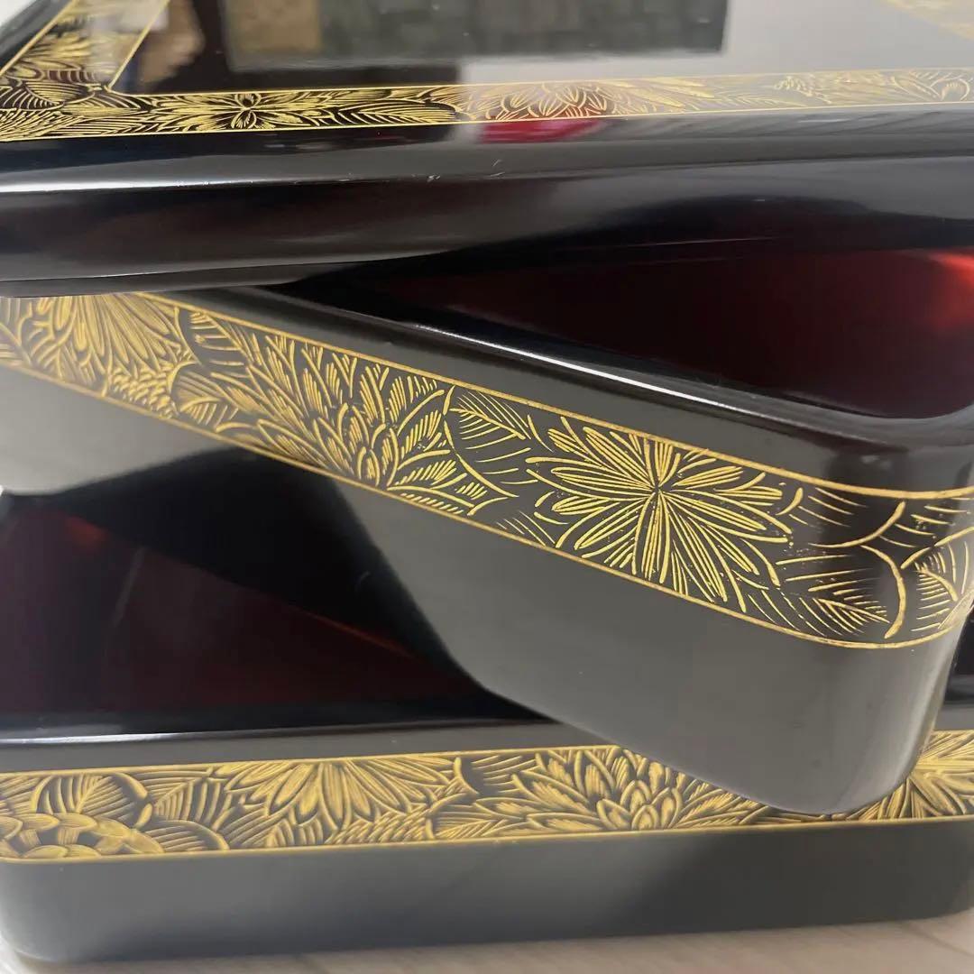 輪島塗　お重箱　　2段　運動会　 おせち　お正月