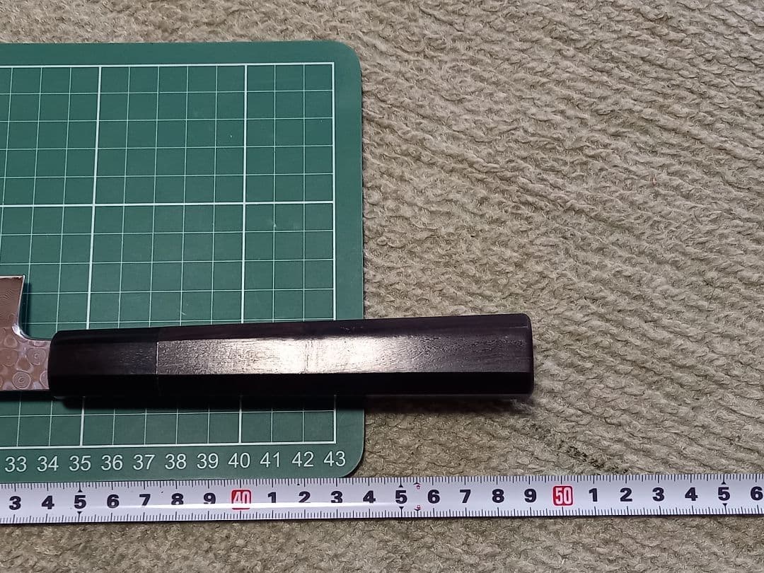 あ*ん様 コアレス　ダマスカス　先丸　柳刃　包丁　黒檀柄　尺一　330