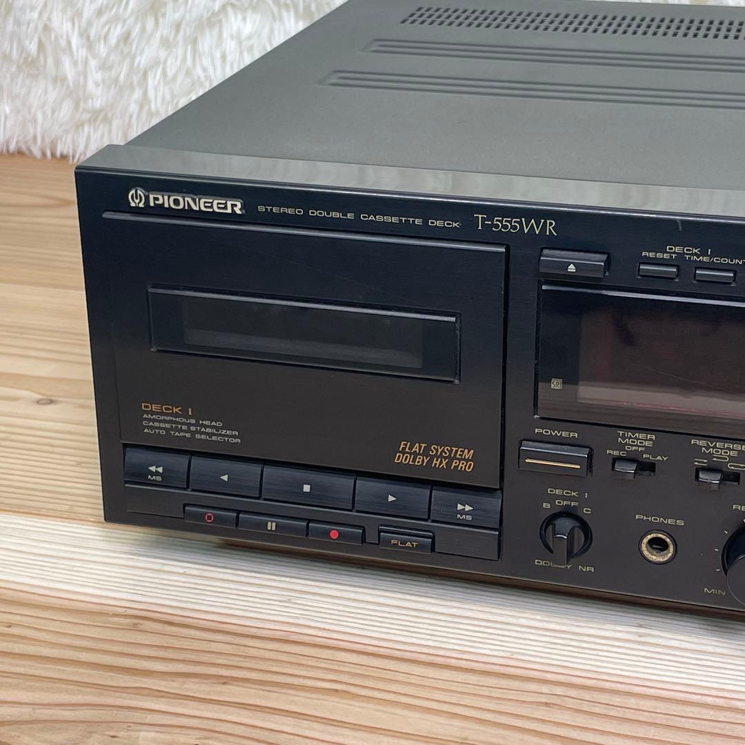 Pioneer T-555WR ダブルカセットデッキ リモコン付き