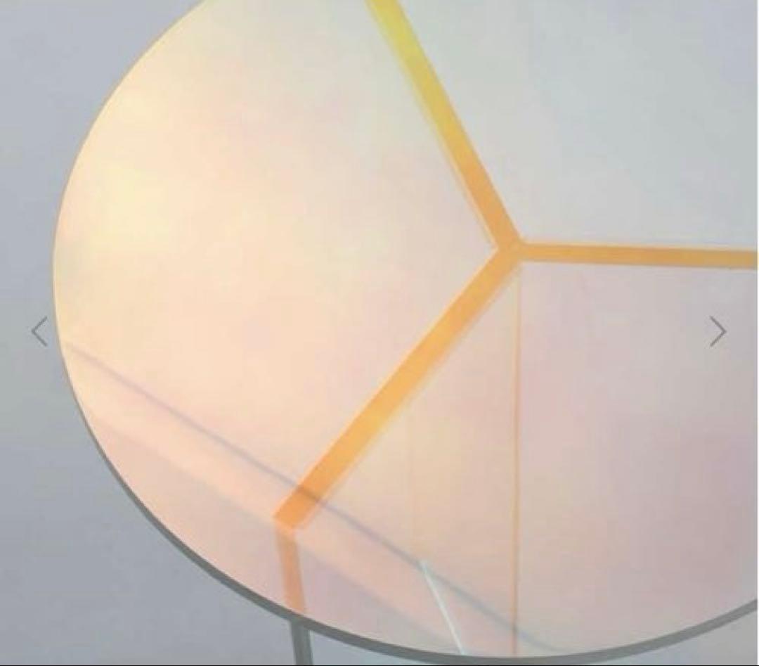 オーロラ ホログラム 韓国風アクリル円形ミニサイドテーブル