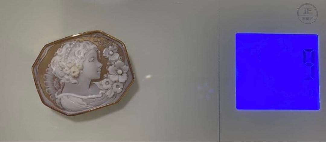 ディルーカ カメオブローチ 淡水パールネックレス K18セット＋フルラ二点