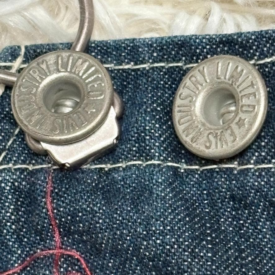 1点もの　希少　EVISE　完売品　オーバーオール　W32 濃紺　デニム