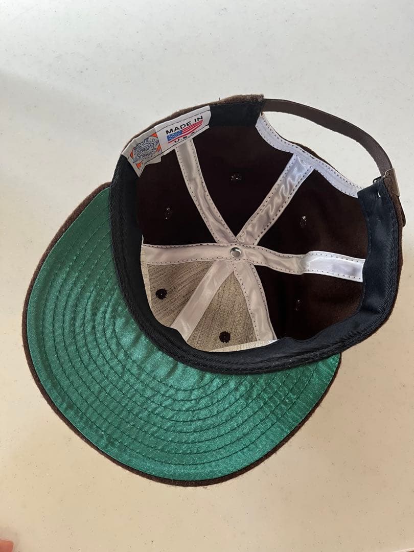 エベッツフィールドフランネルズ　ベースボールキャップ　ウールキャップ　ブラウン