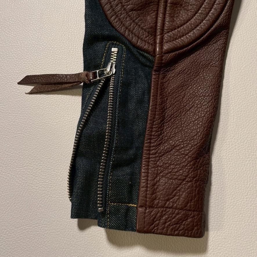 m*☆様 【美品】マックスフリッツ　レザー×デニムコンビ ライディングジャケット