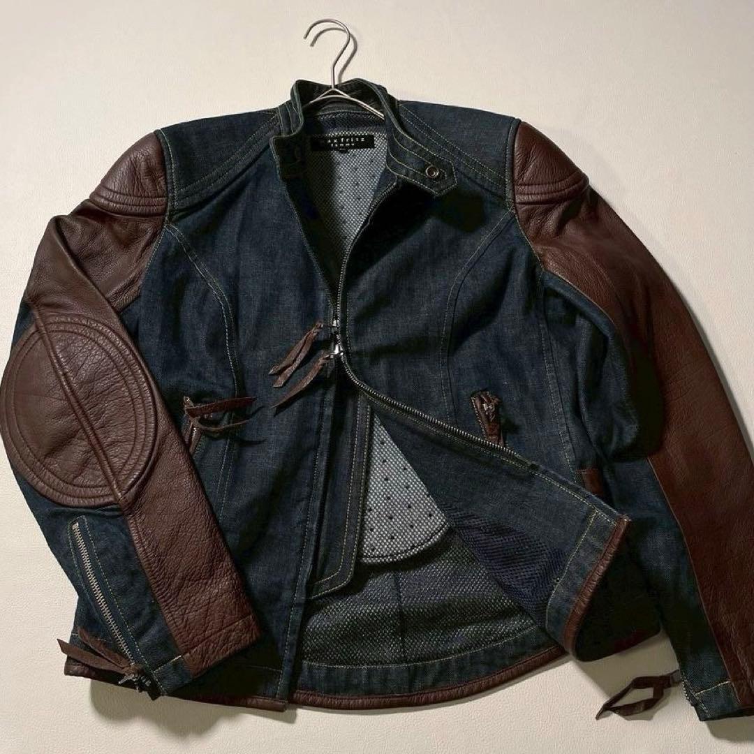 m*☆様 【美品】マックスフリッツ　レザー×デニムコンビ ライディングジャケット