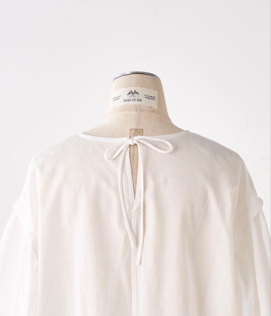 PUAL CE CIN フレア袖口レースブラウス