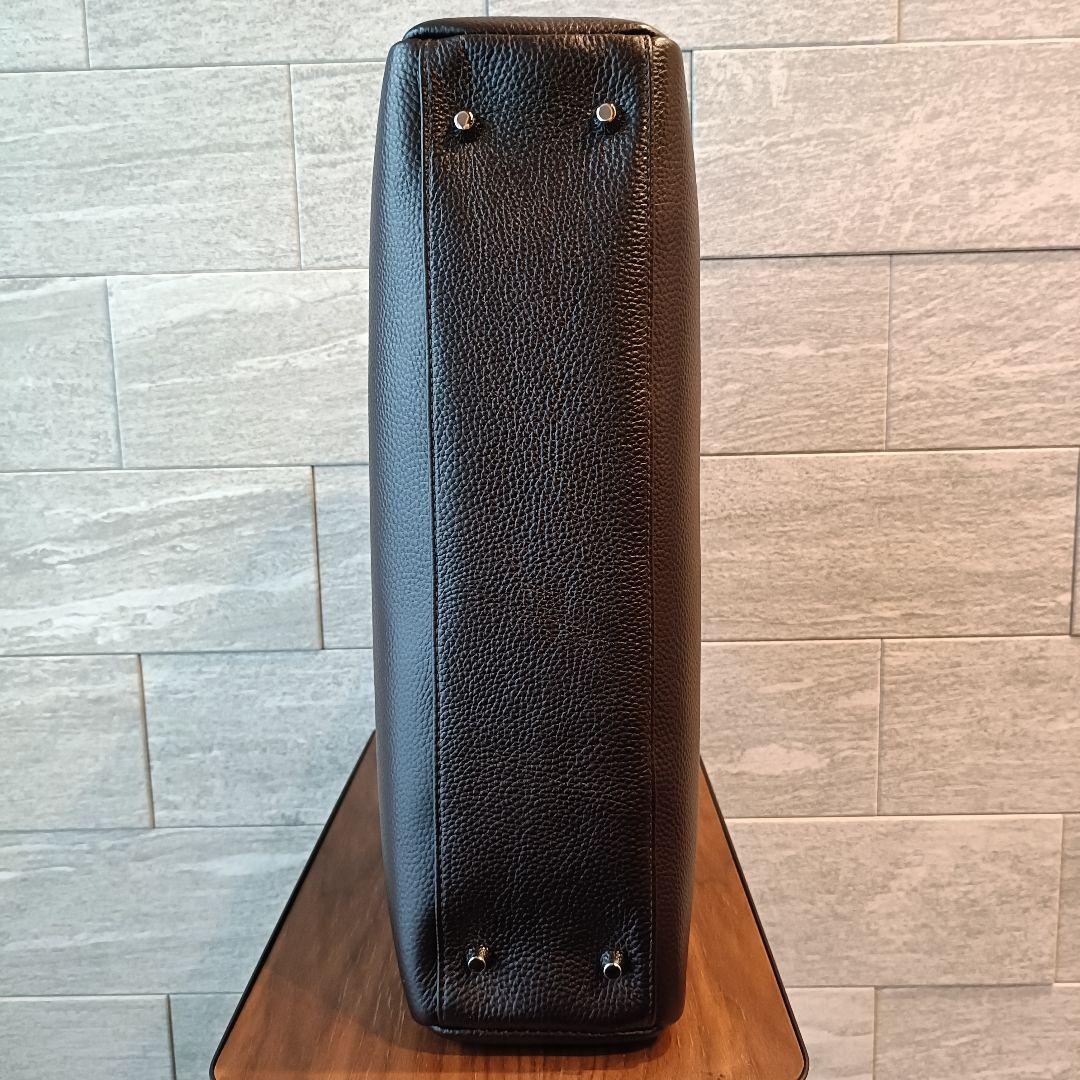 OKACHI ブリーフケース ビジネスバッグ 牛床革 ダークブラウン 未使用