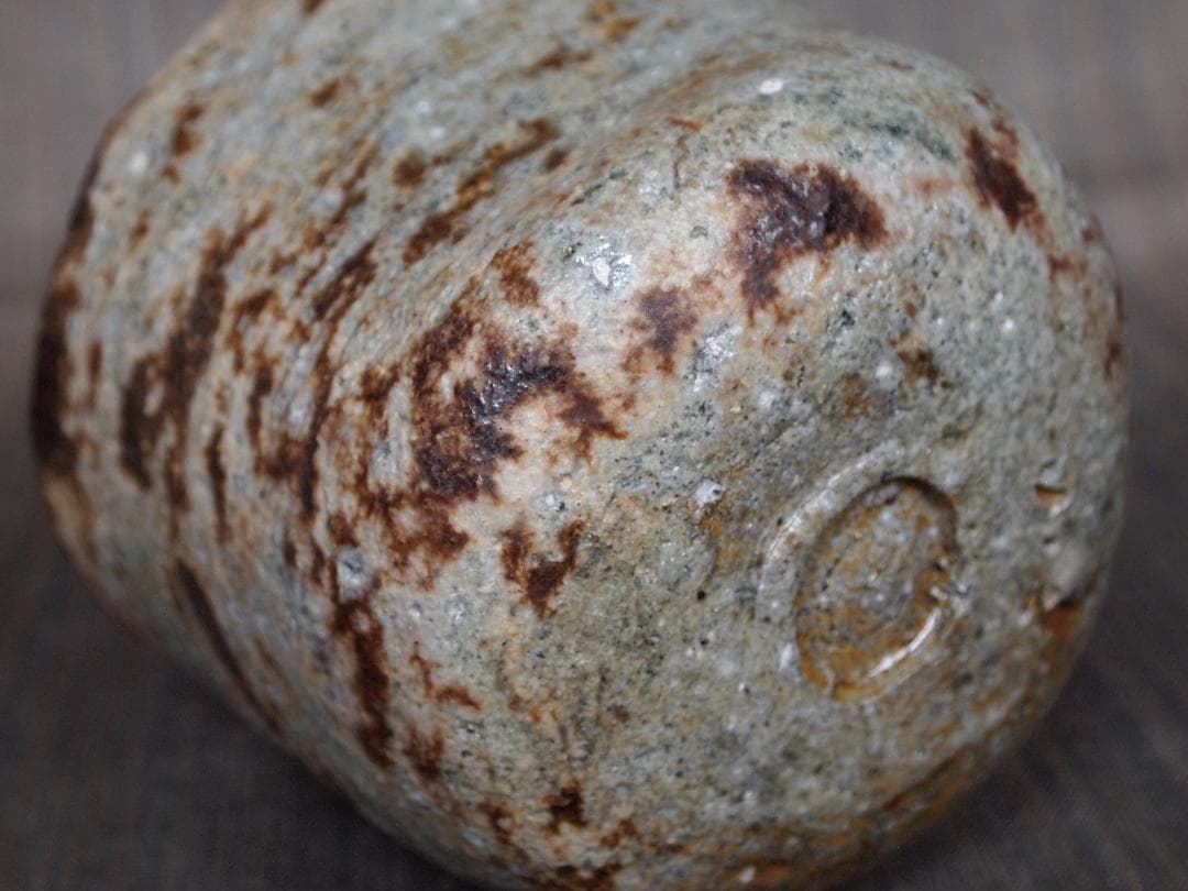 希少作★隠崎隆一【師：人間国宝　伊勢崎淳】備前《練り込み窯変》茶碗★共箱