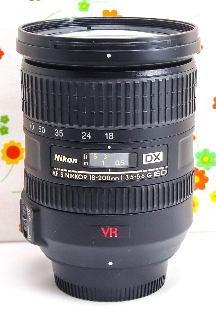 美品 ニコン Nikon AF-S DX 18-200㎜☆近距離から望遠まで！