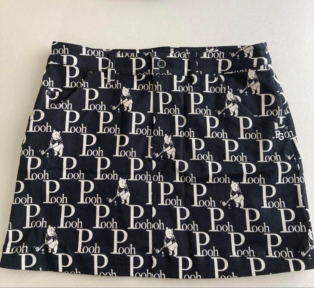 S 新品定価34100円　パーリーゲイツ　プーさん　総柄スカート