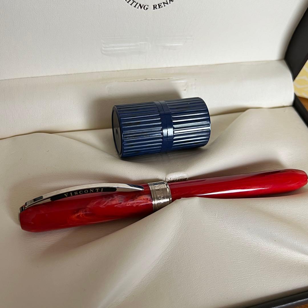 ビスコンティ VISCONTI 万年筆 赤 オリジナルボックス付き