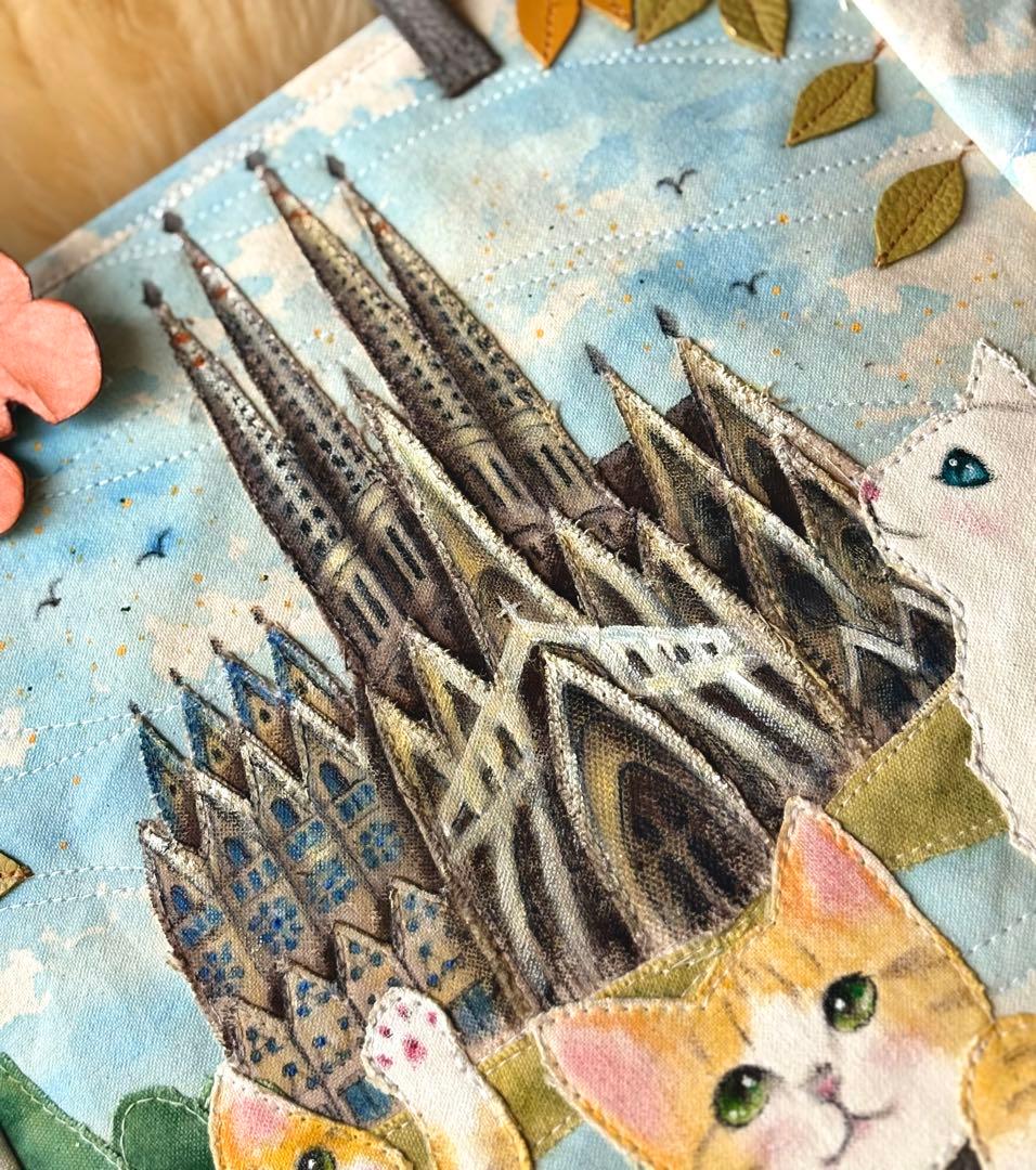 かおり様オーダー　\"サグラダ・ファミリアとニャンズ\"