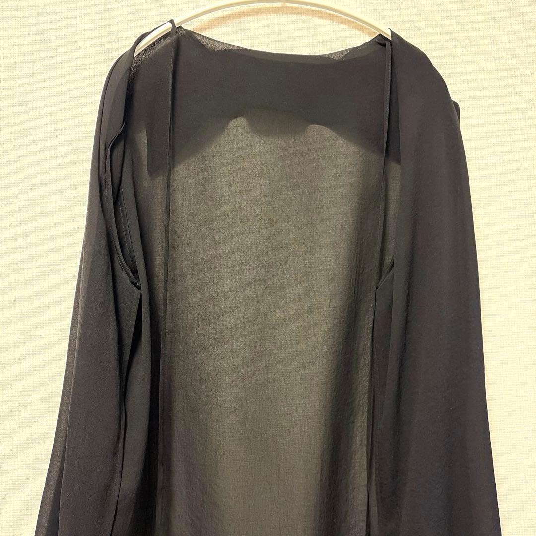 美品 muse de deuxieme classe トリアセシフォンシャツ 黒