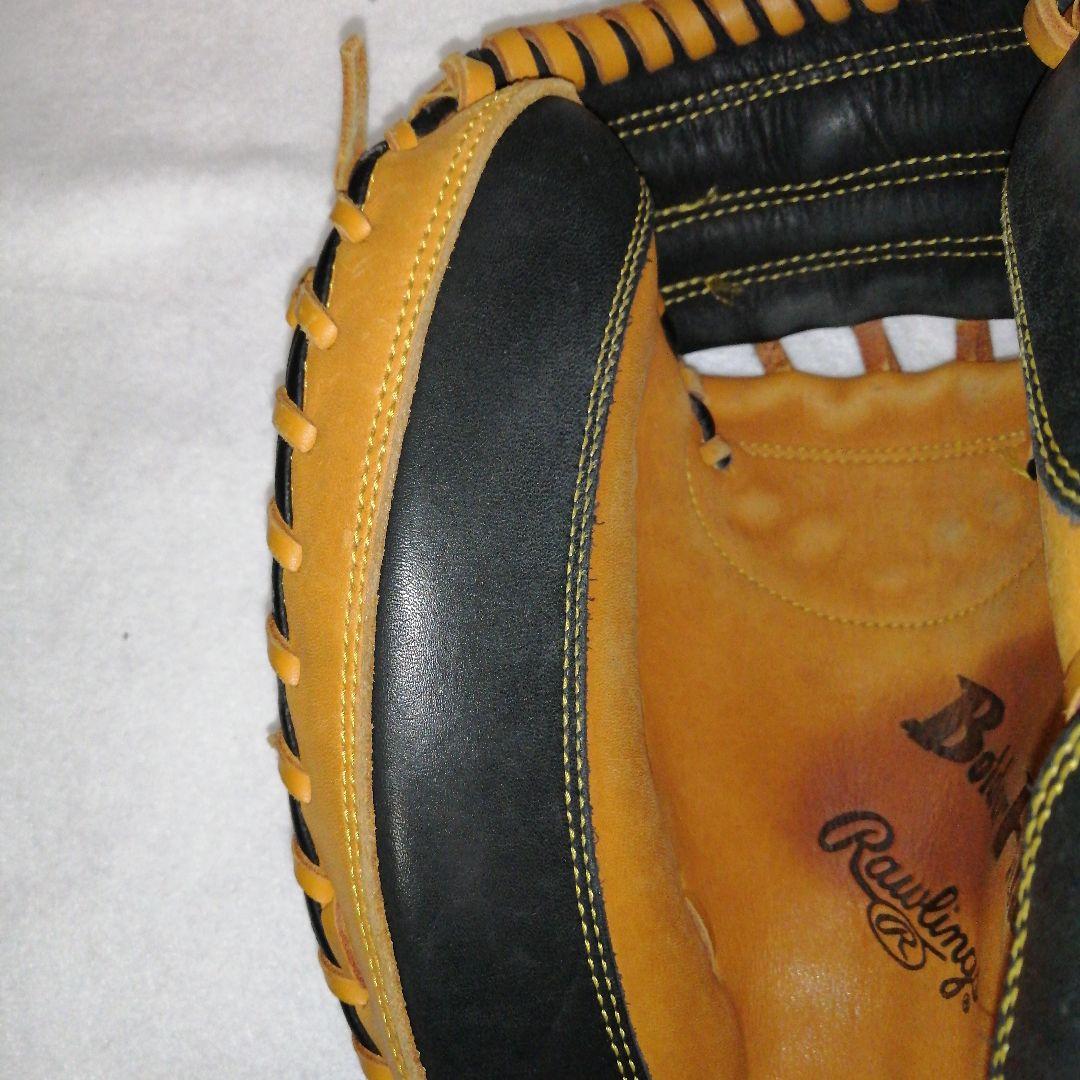 ★キャッチャーミット★Rawlings 軟式グローブ 右投げ用 飴色