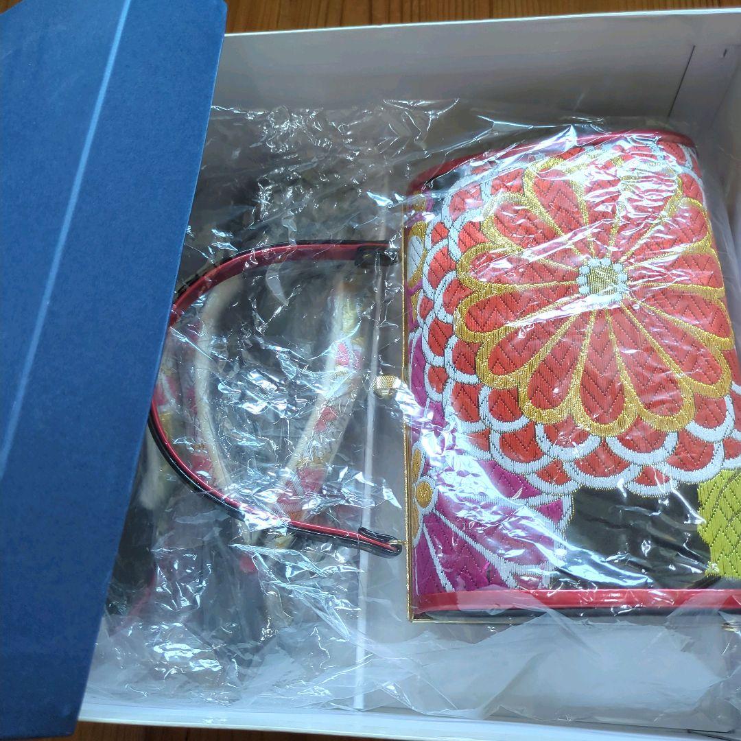 ✿大判花柄✿　成人式 草履 バッグ フェザーショール セット