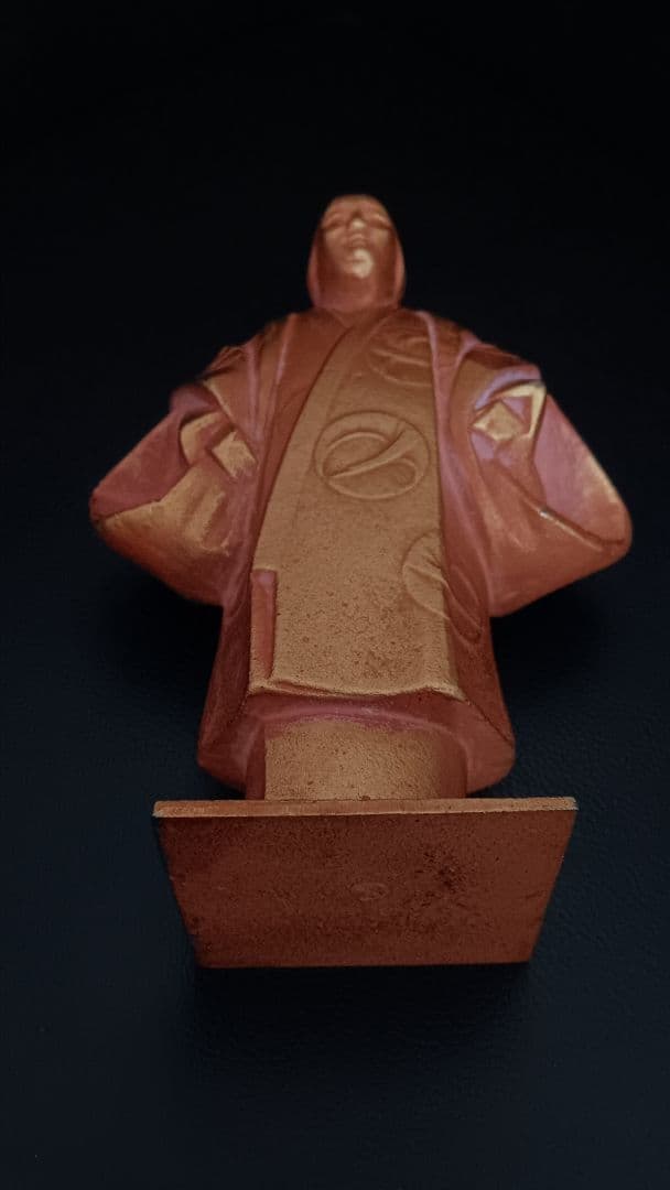 【超希少・署名入り】 sotaro saegusa 作 人物像 銅像風置物 ペア