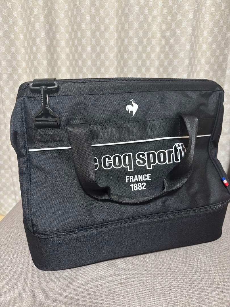 【美品】ルコックゴルフ ボストンバッグ 黒 ポリエステル