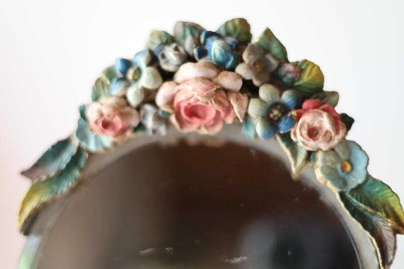 アンティーク　バーボラミラー