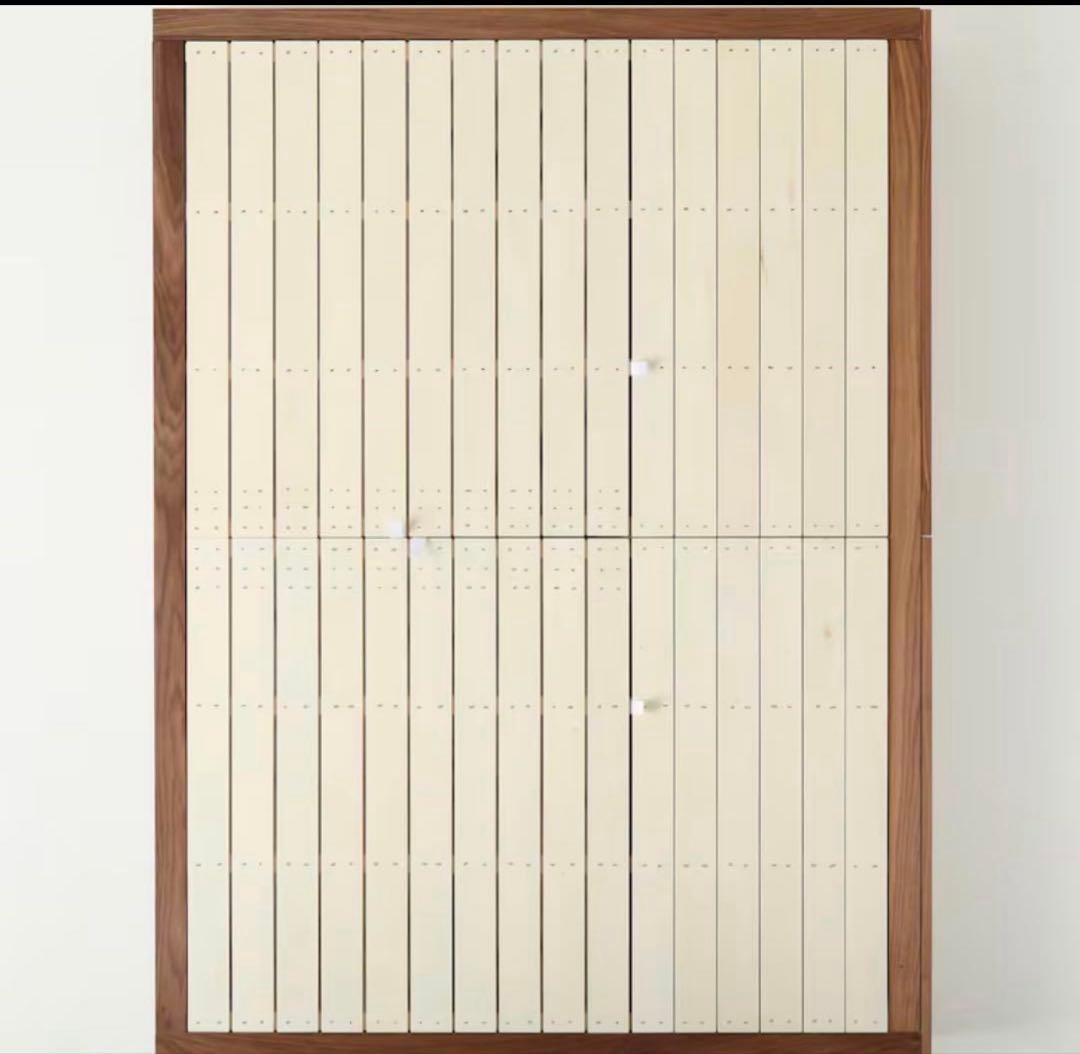 収納付　無印良品　ベッドフレーム　ダブル　オーク材　すのこベット　引き出し付