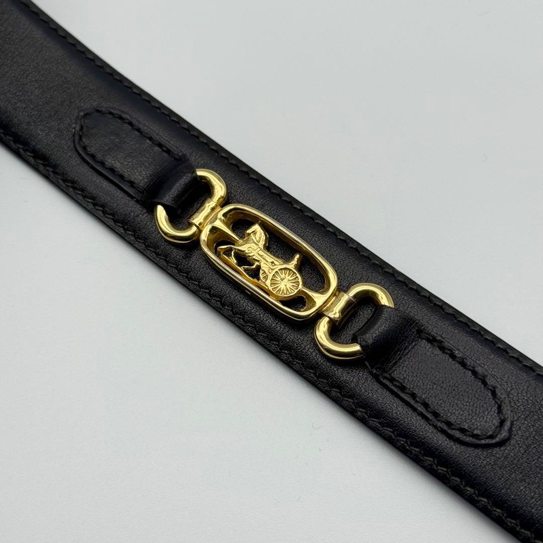 ✨美品✨セリーヌ ベルト 馬車金具 ゴールド金具 表記サイズ 65 レディース