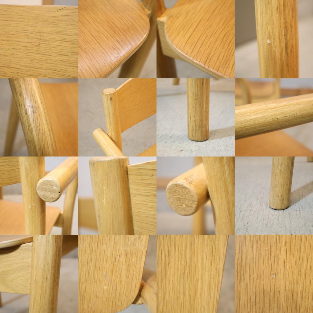 MUJI 無印良品 リアルファニチャー オーク材 ダイニングアームチェア 2脚