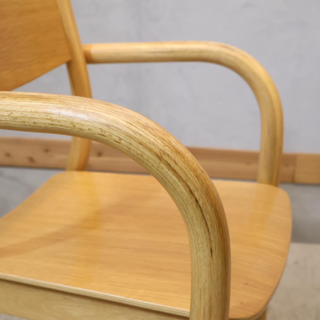 MUJI 無印良品 リアルファニチャー オーク材 ダイニングアームチェア 2脚