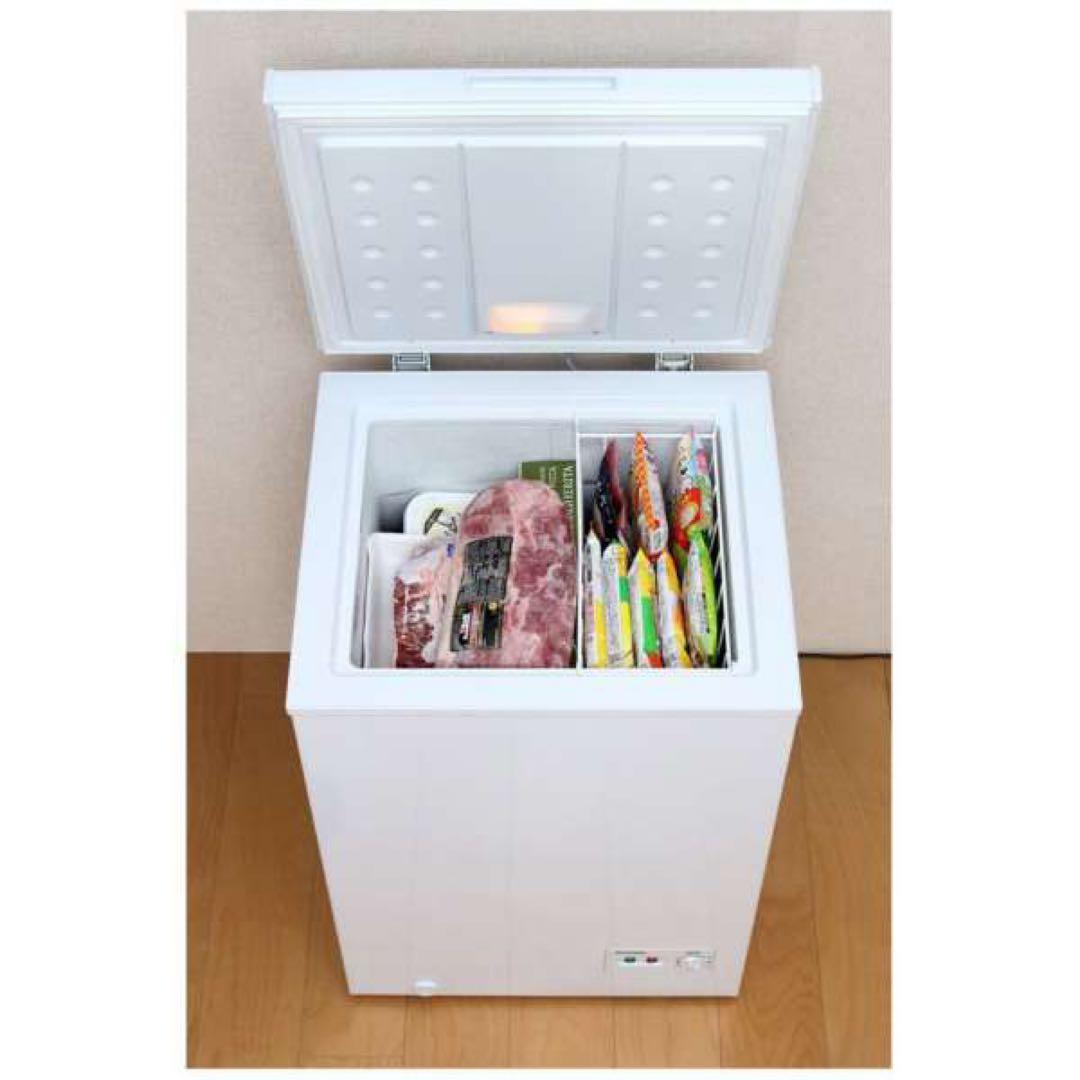 新品 IRIS OHYAMA 上開き冷凍庫 ICSD-10B-W 100L