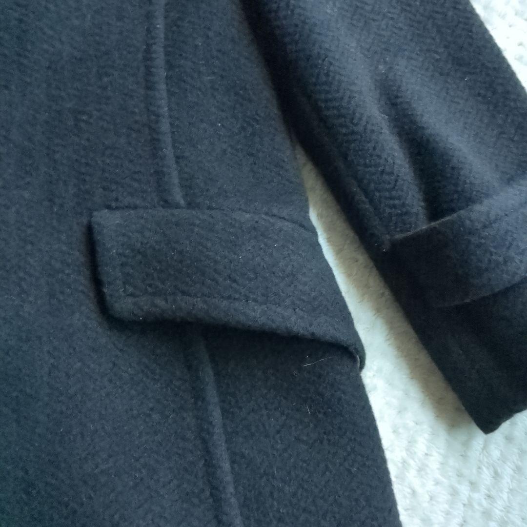 アンゴラ50%　Lサイズ アクアスキュータムロンドンPコート黒　日本製