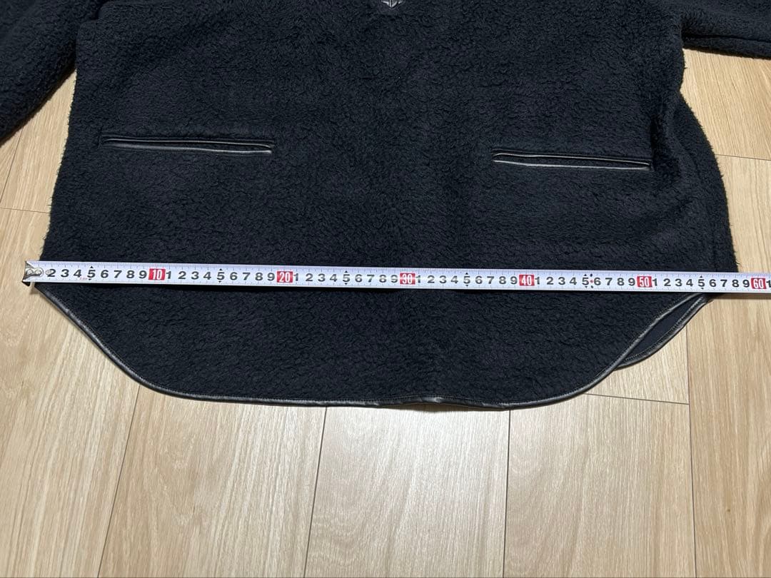 ほぼ新品　ヤクコフリース ハーフZIPフルオーバー ブラック M