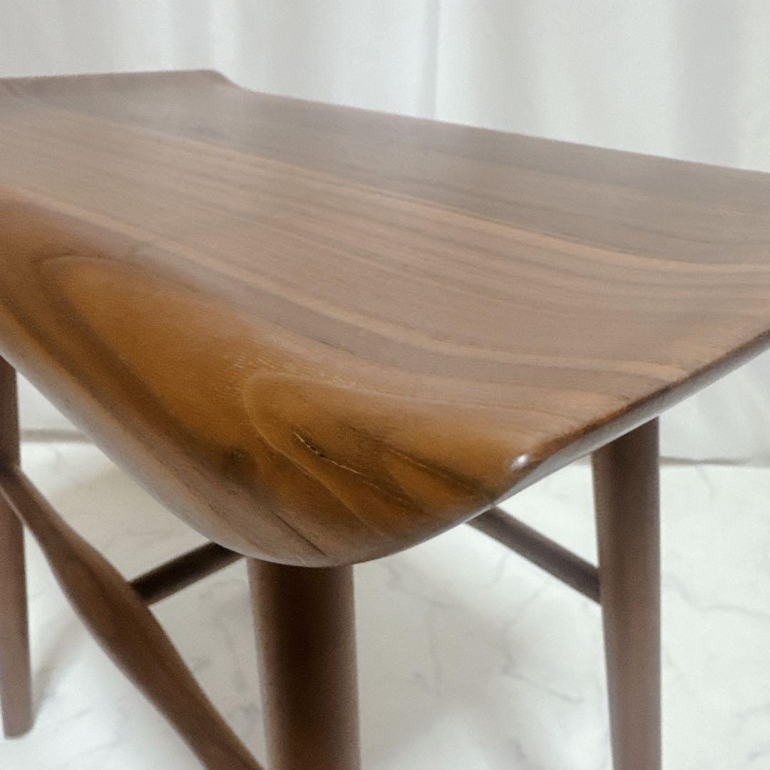 ✨美品✨スツールテーブル サイドテーブル 無垢材 ウォールナット 北欧