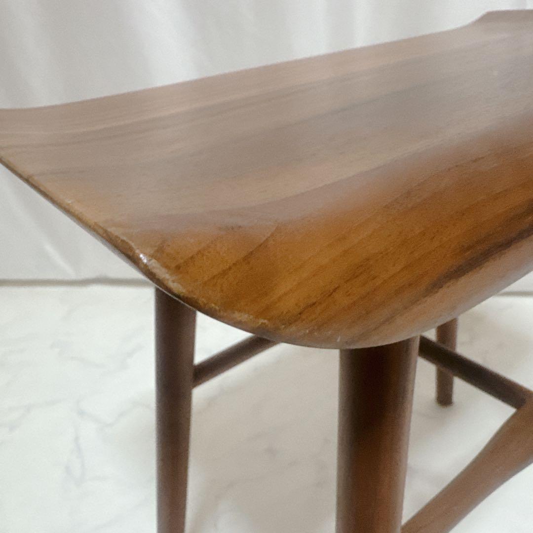 ✨美品✨スツールテーブル サイドテーブル 無垢材 ウォールナット 北欧