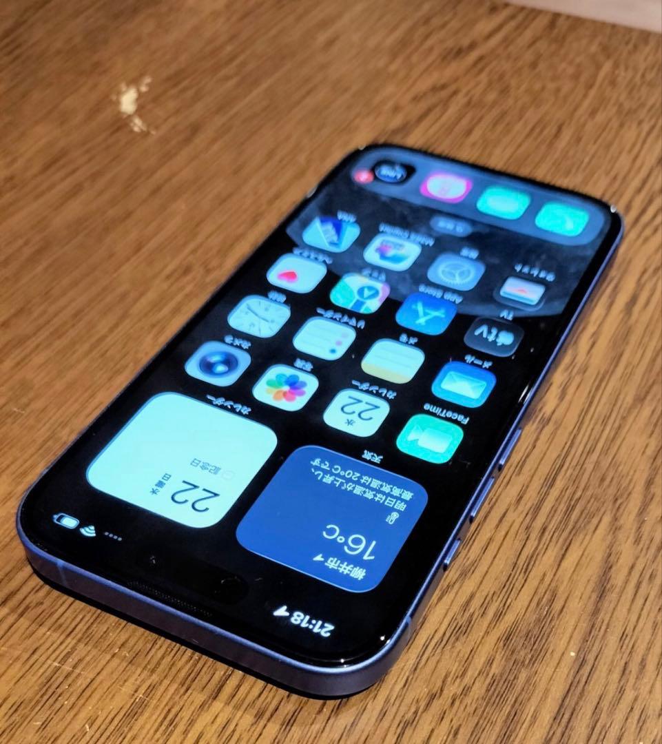 iPhone16 128GB本体 バッテリー100%ウルトラマリン SIMフリー