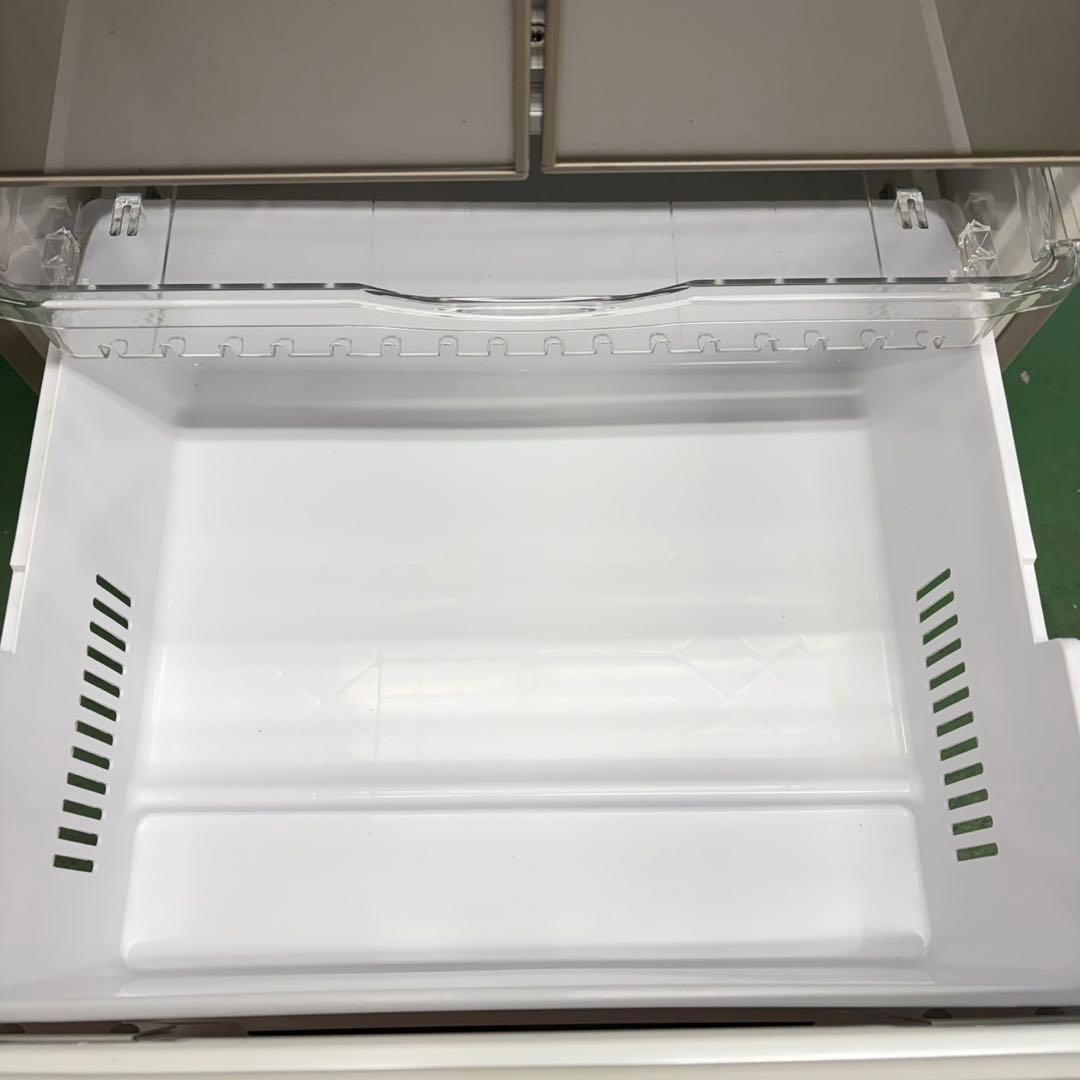 704 大型冷蔵庫　ガラストップ　5ドア　400L強 右開き　自動製氷機付　美品