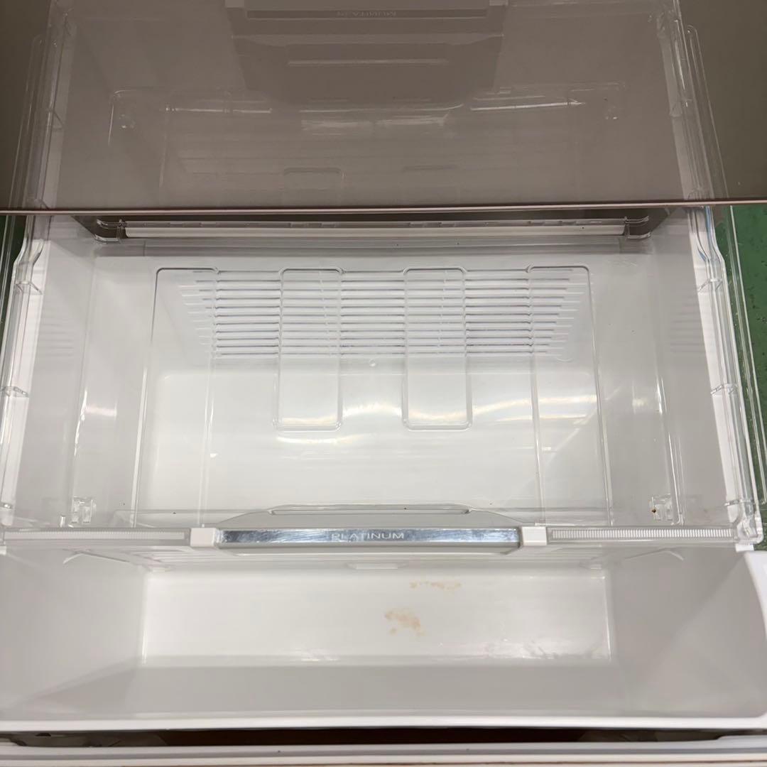 704 大型冷蔵庫　ガラストップ　5ドア　400L強 右開き　自動製氷機付　美品