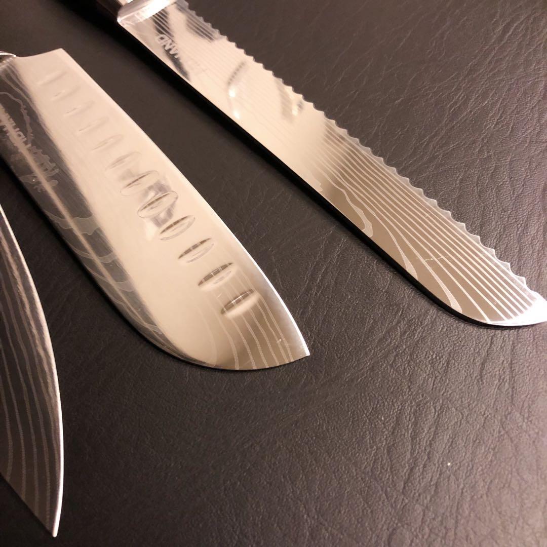 未使用　三徳包丁　シェフナイフ　ダマスカス　包丁　5本セット