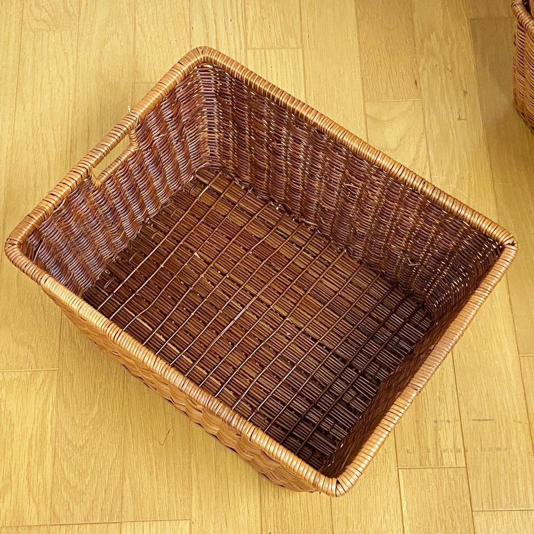 ヴィンテージ品 籐籠 バスケット ８個セット