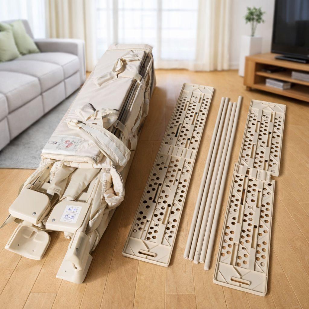 美品 Aprica アップリカ ココネルエアー　ベビーベッド　折りたたみ