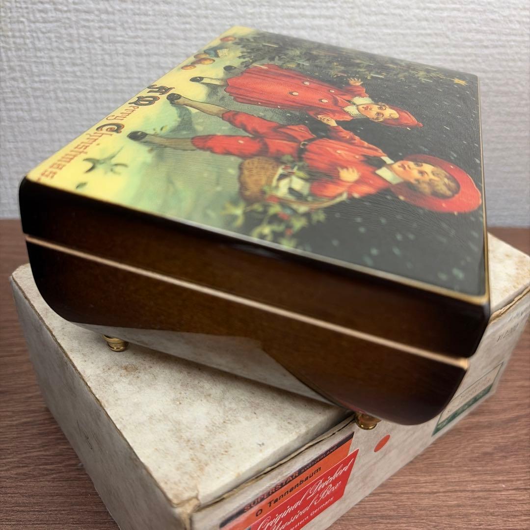 未使用品　ドイツ製　クリスマス　オルゴール　小物入れ