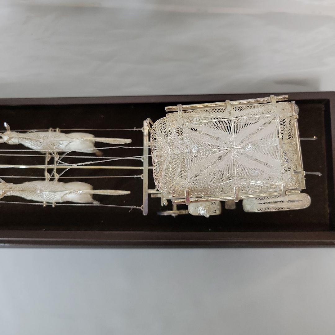 《伝統工芸品》銀線細工　馬車