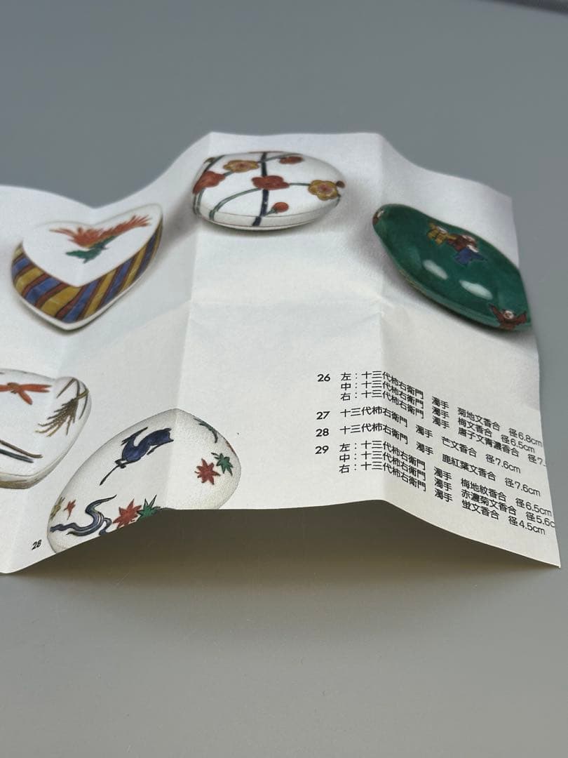 茶道具　香合　柿右衛門　濁手唐子