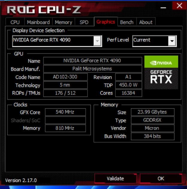 Palit RTX 4090 GameRock OmniBlack 動作確認済