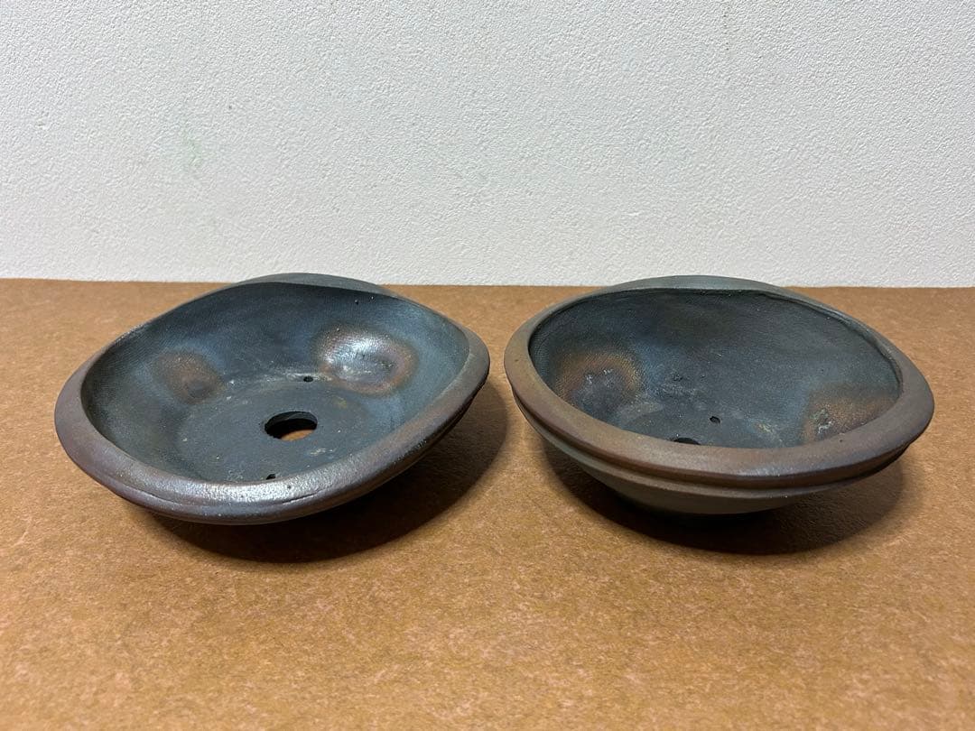 竹鳳　焼締変形盆栽鉢　貴風盆栽　小品盆栽　文人木　寄せ植え　山野草