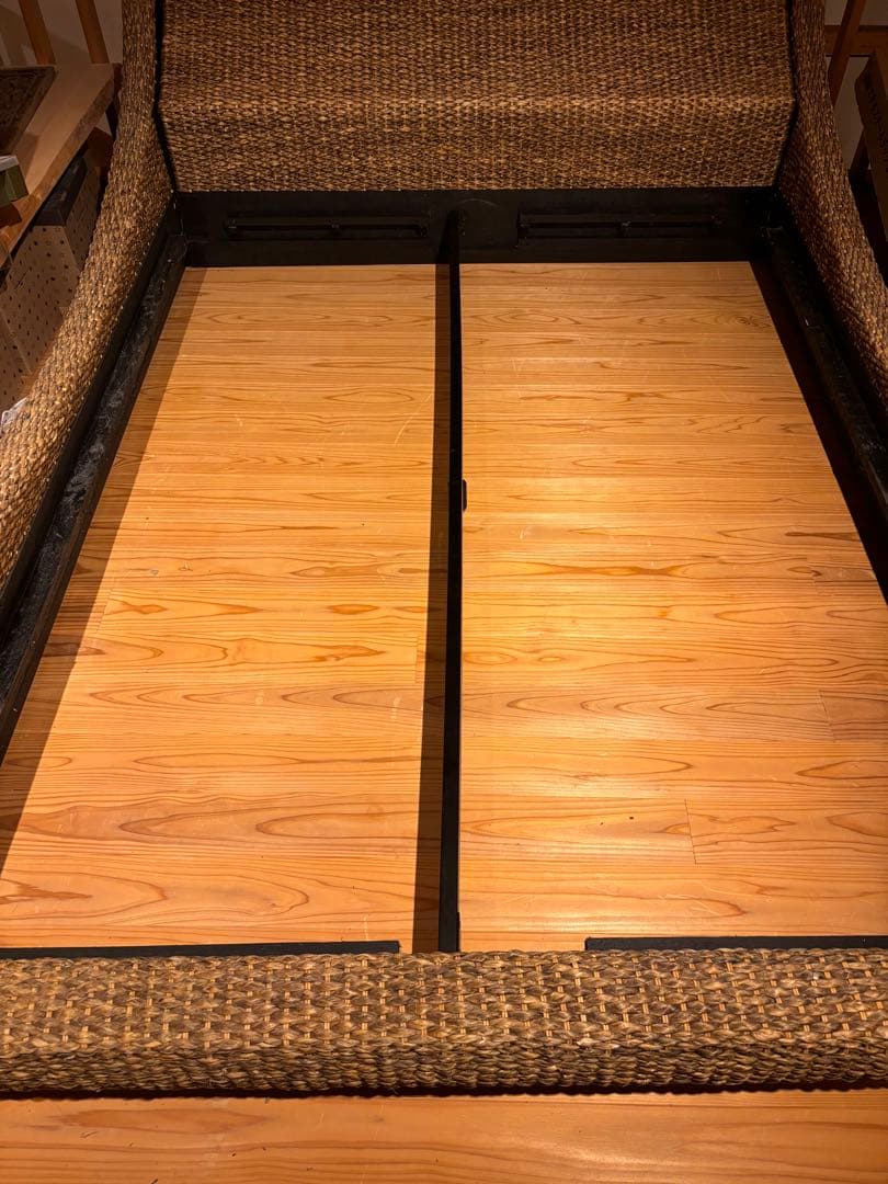 アジアン家具　ウォーターヒヤシンスベッドフレーム