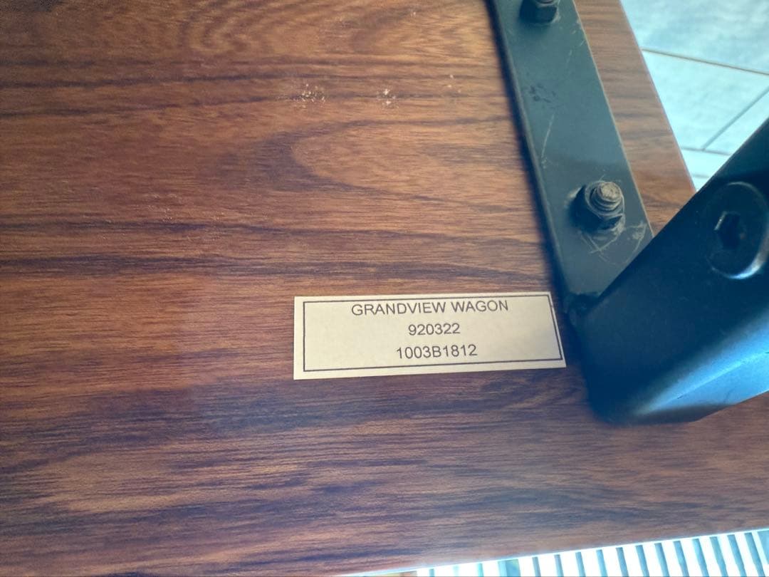 木製キャスター付きキッチンワゴン