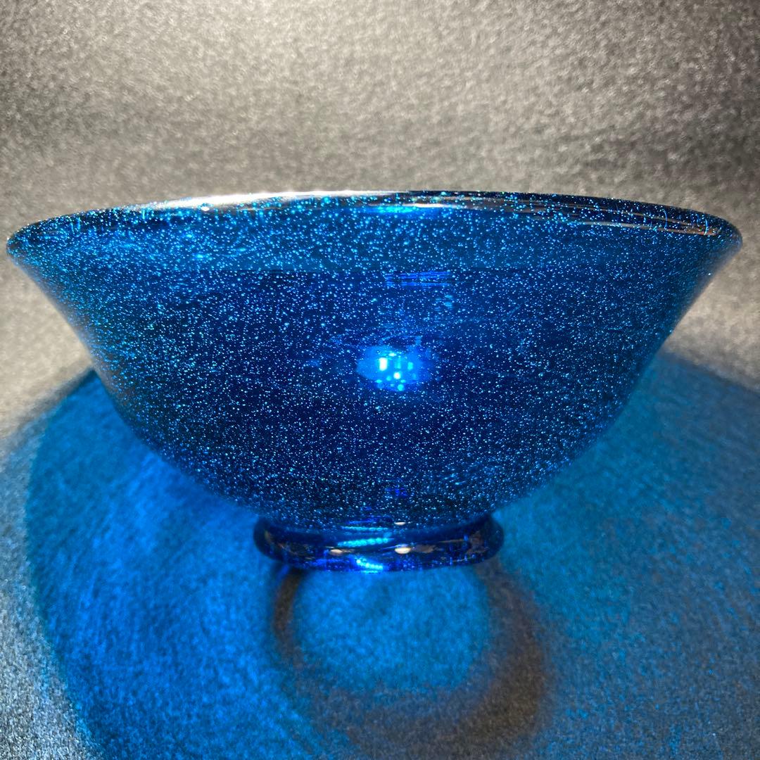 倉敷ガラス 小谷眞三 小谷真三 茶碗 吹きガラス 気泡