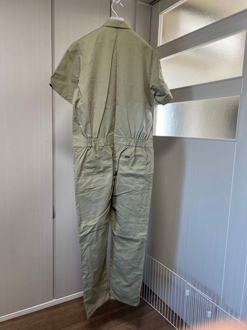 Supreme 半袖オーバーオール ベージュ