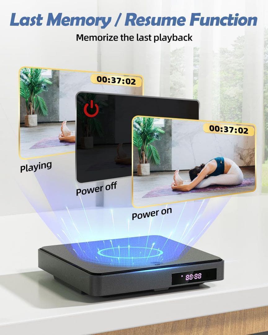 ミニ DVD プレーヤー HDMI 全リージョンフリー 1080P HD 小型